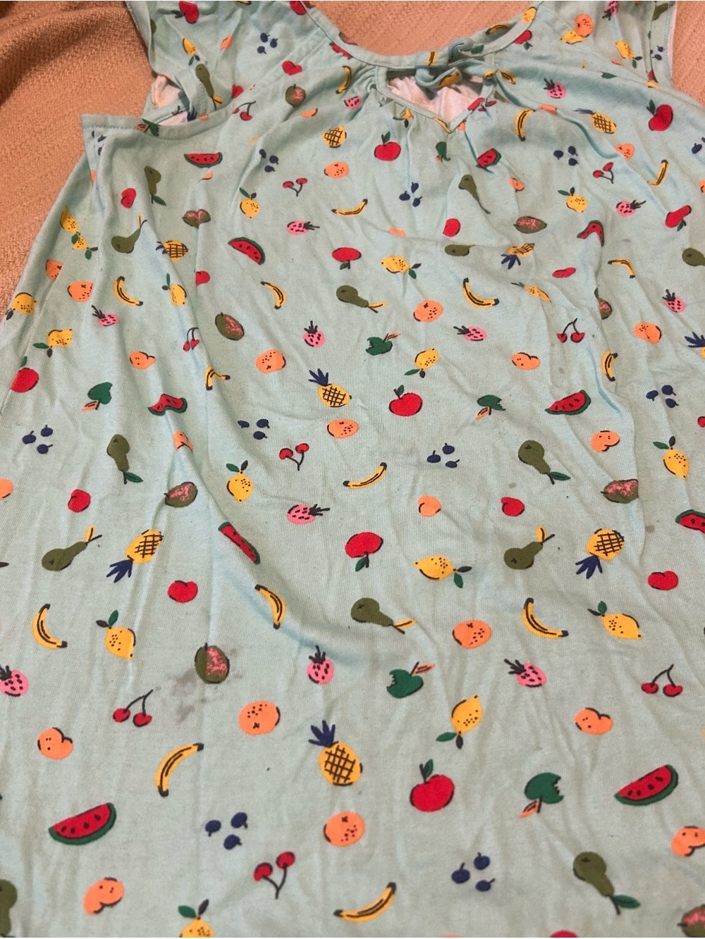 Hanana Anderson Light Blue Fruit Print Nightgown